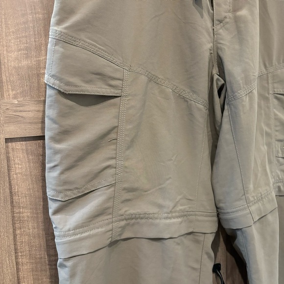 The North Face XL Cargo Pants Convertible Zip Off Nylon Green - Picture 8 of 14